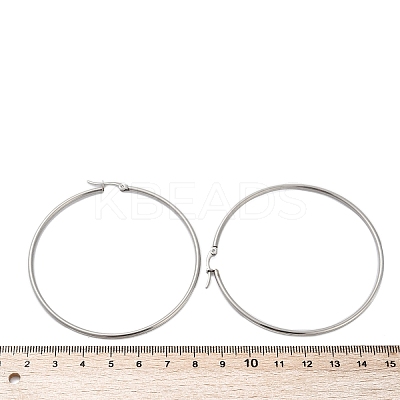 Tarnish Resistant 304 Stainless Steel Big Hoop Earrings X-EJEW-F105-02P-1