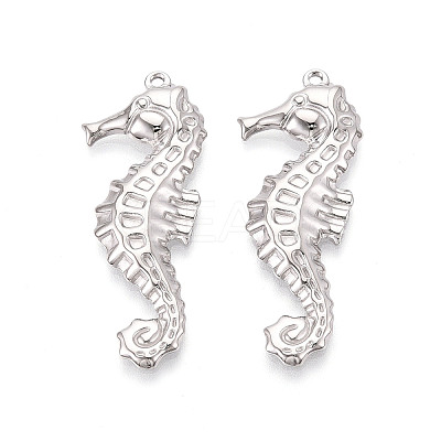 304 Stainless Steel Sea Horse Pendants STAS-T069-18P-1