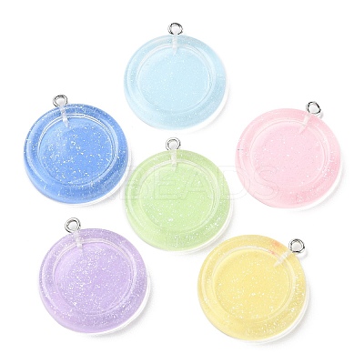 Translucent Resin Pendants RESI-A025-09-1