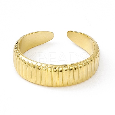 Ion Plating(IP) 304 Stainless Steel Cuff Ring for Women X-RJEW-C060-16G-1