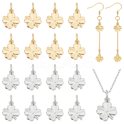 16Pcs 2 Colors Brass Charms KK-LP0001-52-1