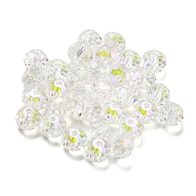 Transparent Electroplate Glass Beads GLAA-L046-02G-1