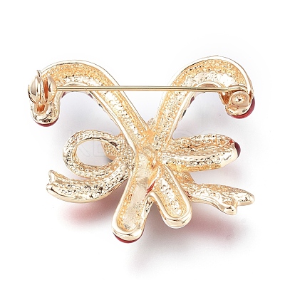 Golden Plated Alloy Brooches JEWB-L011-021G-1
