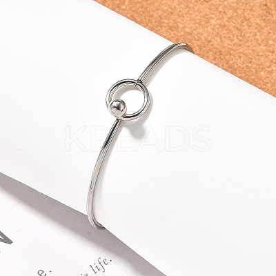 Tarnish Resistant 304 Stainless Steel Bangle BJEW-H530-01P-1