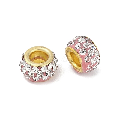 Alloy Rhinestone Clay Pave Beads ALRI-D300-04G-01-1