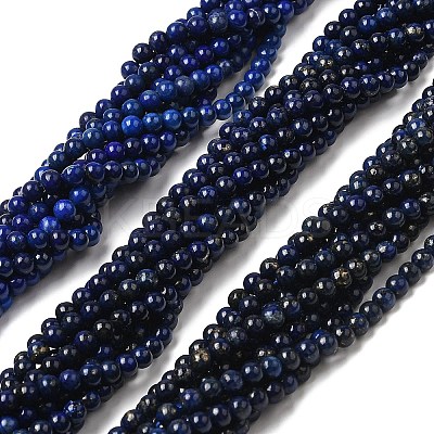 Natural Lapis Lazuli Beads Strands G-K311-14A-5MM-1