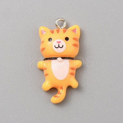 Opaque Resin Cat Pendants X1-CRES-TAC0010-07C-1