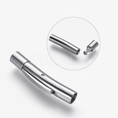 Tarnish Resistant 304 Stainless Steel Bayonet Clasps STAS-P171-59P-1