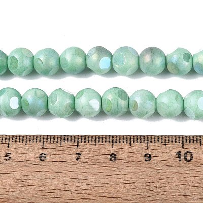 Ombre Effect Dyed Electroplate Opaque Glass Beads Strands EGLA-Q130-01A-09-1
