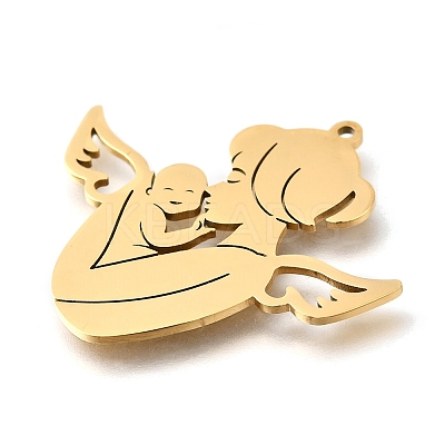 304 Stainless Steel Pendants STAS-S178-07G-1