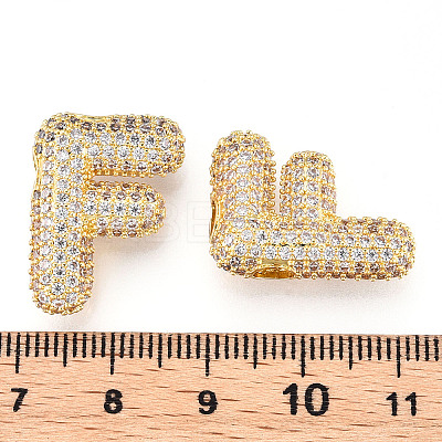 Brass Micro Pave Cubic Zirconia Pendants KK-N254-06G-F-1