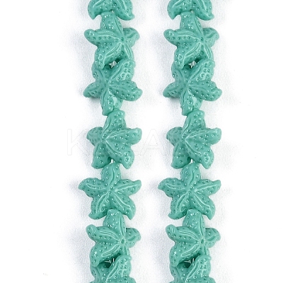 Synthetic Coral Dyed Carved Beads Strands X-CORA-K009-06A-05-1