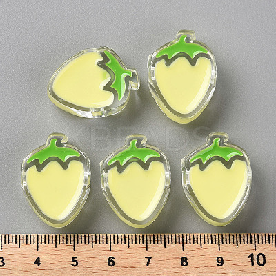 Transparent Enamel Acrylic Beads X1-TACR-S155-003B-1