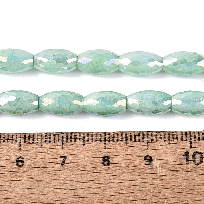 Anti-Tarnish Electroplate Glass Beads Strands EGLA-Q130-02A-06-1