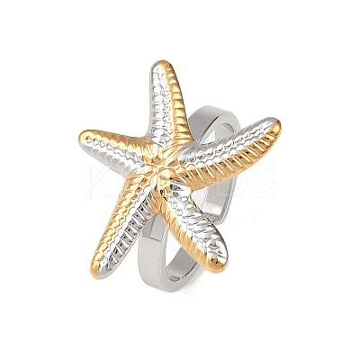Adjustable 201 Stainless Steel Cuff Open Rings for Women RJEW-B156-02GP-01-1