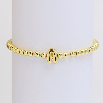Brass Beaded Stretch Bracelets for Women FS-WG560D0-01-1