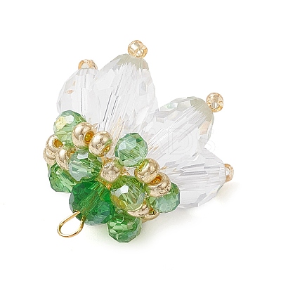 Transparent Glass Pendants PALLOY-MZ00720-04-1
