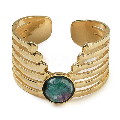 Natural Ruby in Zoisite Finger Rings RJEW-U027-02G-06-1