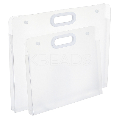 2Pcs 2 Styles PP Plastic Documents Pockets AJEW-FH0005-86A-1