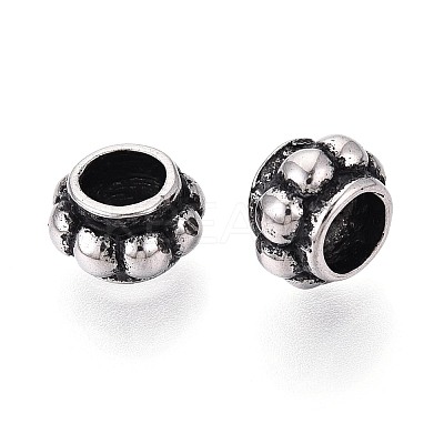 304 Stainless Steel European Style Large Hole Beads STAS-T072-95AS-1