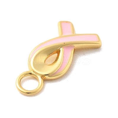 925 Sterling Silver Pink Enamel Charms STER-Z012-01G-04-1