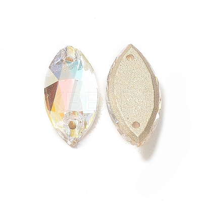 Horse Eye Shape Sew on Rhinestone GLAA-A024-03C-001LA-1