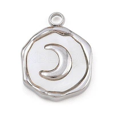 Natural White Shell Pendants STAS-D385-01A-P-1