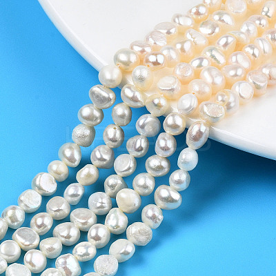 Natural Cultured Freshwater Pearl Beads Strands X-PEAR-N014-05B-1