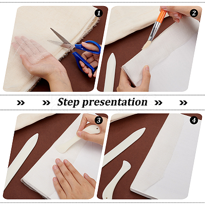 2 Sheets Cotton Gauze Fabric DIY-PH0017-41-1