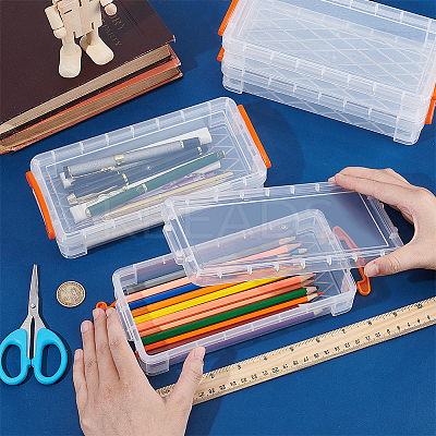 Rectangle Plastic Pencil Case AJEW-WH0596-276A-1