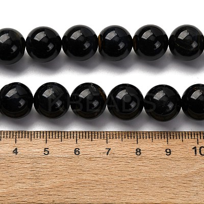 Dyed Natural Blue Tiger Iron Beads Strands G-G286-A03-12mm-1