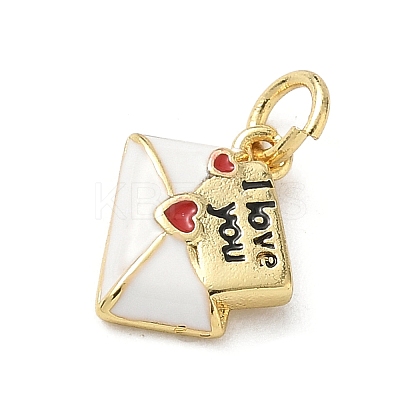 Brass Enamel Charms KK-A273-08G-01-1
