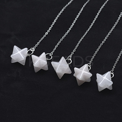 Chakra Natural Rose Quartz Dowsing Pendulums X-G-F516-01C-1