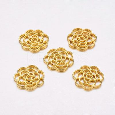 Valentine Gifts Idea for Women Zinc Alloy Filigree Pendants X-PALLOY-D227-G-1