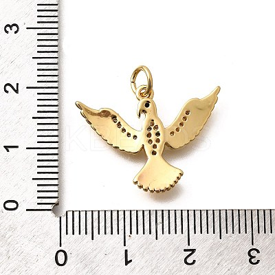 Brass Micro Pave Cubic Zirconia Pendants KK-B128-12G-06-1