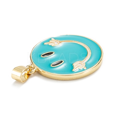 Brass Enamel Pendants KK-M220-02G-1