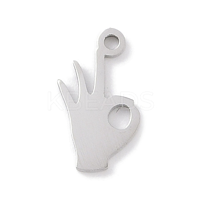 Non-Tarnish 304 Stainless Steel Charms STAS-K286-01K-P-1