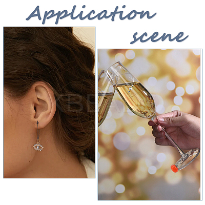 50Pcs 304 Stainless Steel Hoop Earrings EJEW-HS0001-12B-1