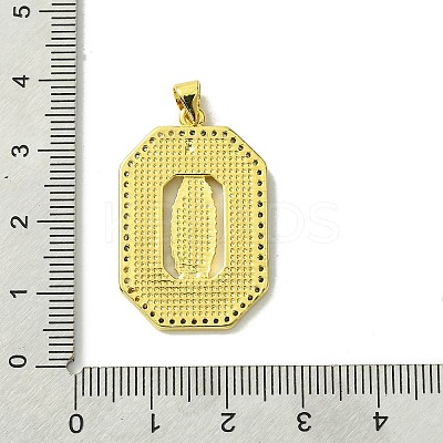 Real 18K Gold Plated Brass Micro Pave Cubic Zirconia Pendants KK-H472-14G-13-1