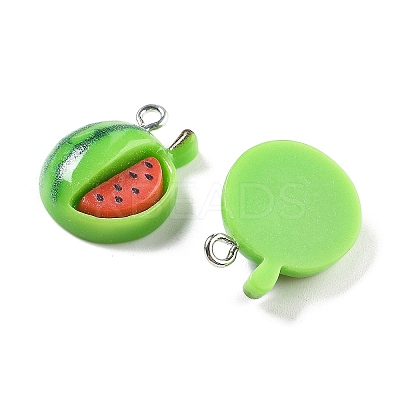 Opaque Resin Pendants RESI-S013-02E-1