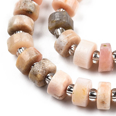 Natural Pink Opal Beads Strands G-N327-07K-1
