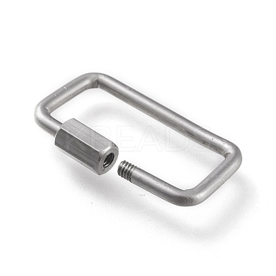 Non-Tarnish 304 Stainless Steel Screw Carabiner Lock Charms STAS-K195-01P-1