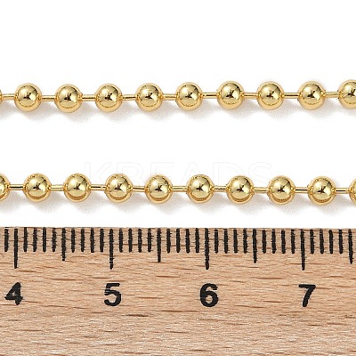 Rack Plating Brass Ball Chain Necklaces for Women NJEW-G102-01A-G-1