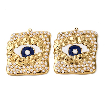 304 Stainless Steel Enamel Pendants STAS-L299-04G-1
