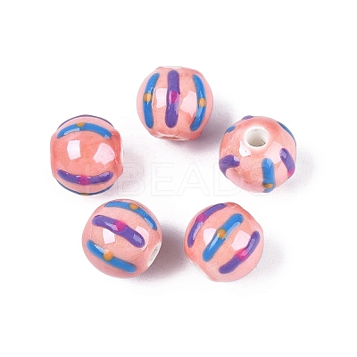 Handmade Porcelain Ceramic Beads PORC-Q005-03J-1
