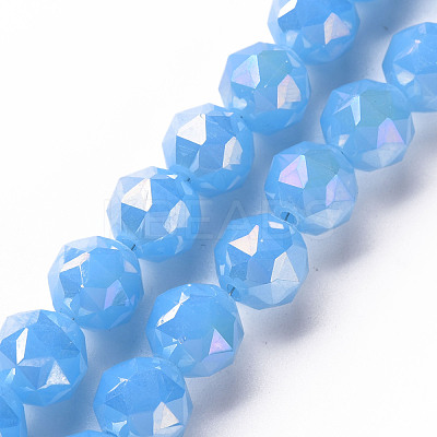 Electroplate Glass Beads Strands EGLA-T020-10-C01-1