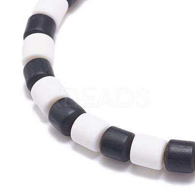 3Pcs 3 Style Handmade Polymer Clay Beaded Stretch Bracelets Set BJEW-JB08853-1