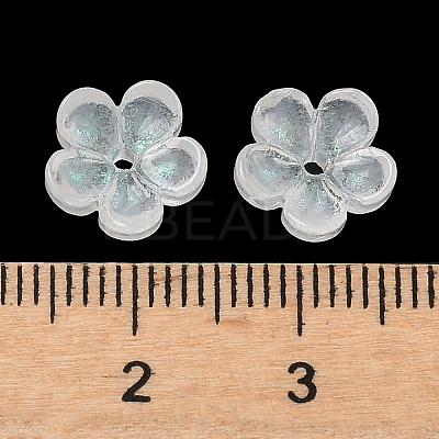Dyed & Heated Glass Bead Caps GLAA-C042-01O-1