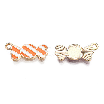 Light Gold Plated Alloy Pendants LS-ENAM-T009-38A-1