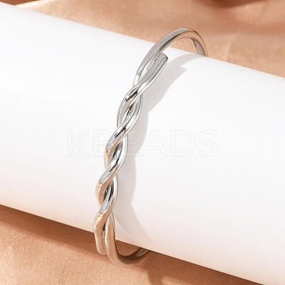 304 Stainless Steel Cuff Bangles for Women BJEW-F497-01P-1